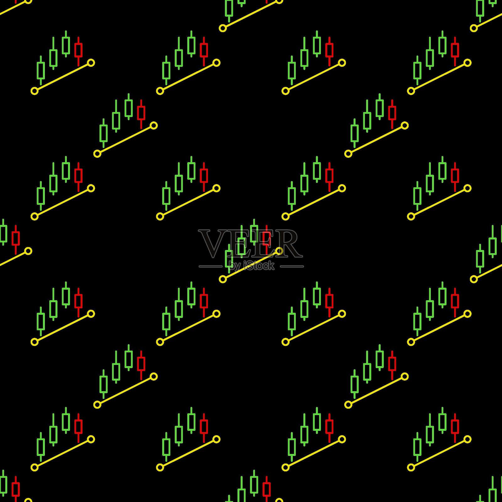 烛台图形成矢量线性无缝模式插画图片素材