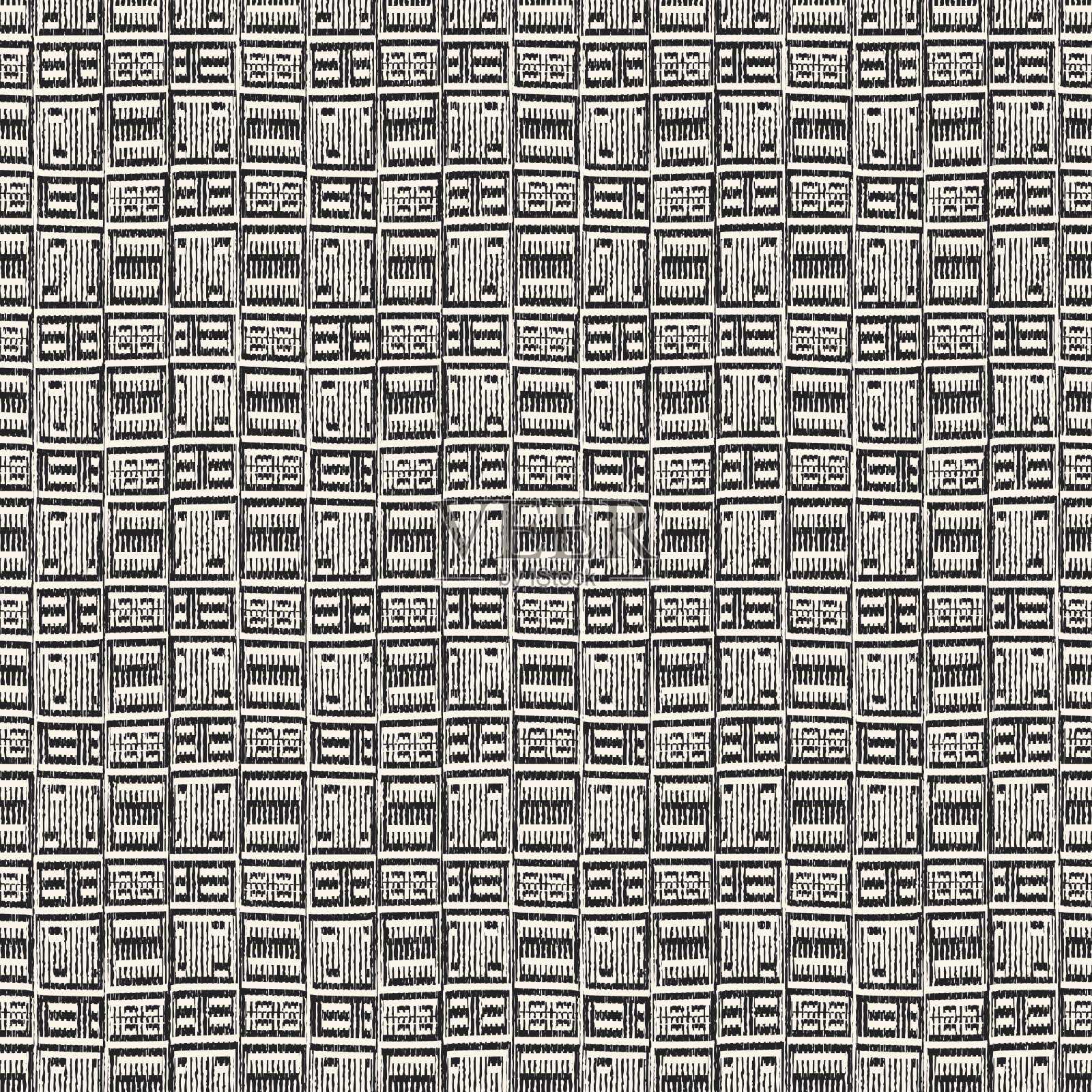 单色纹民间格子图案插画图片素材