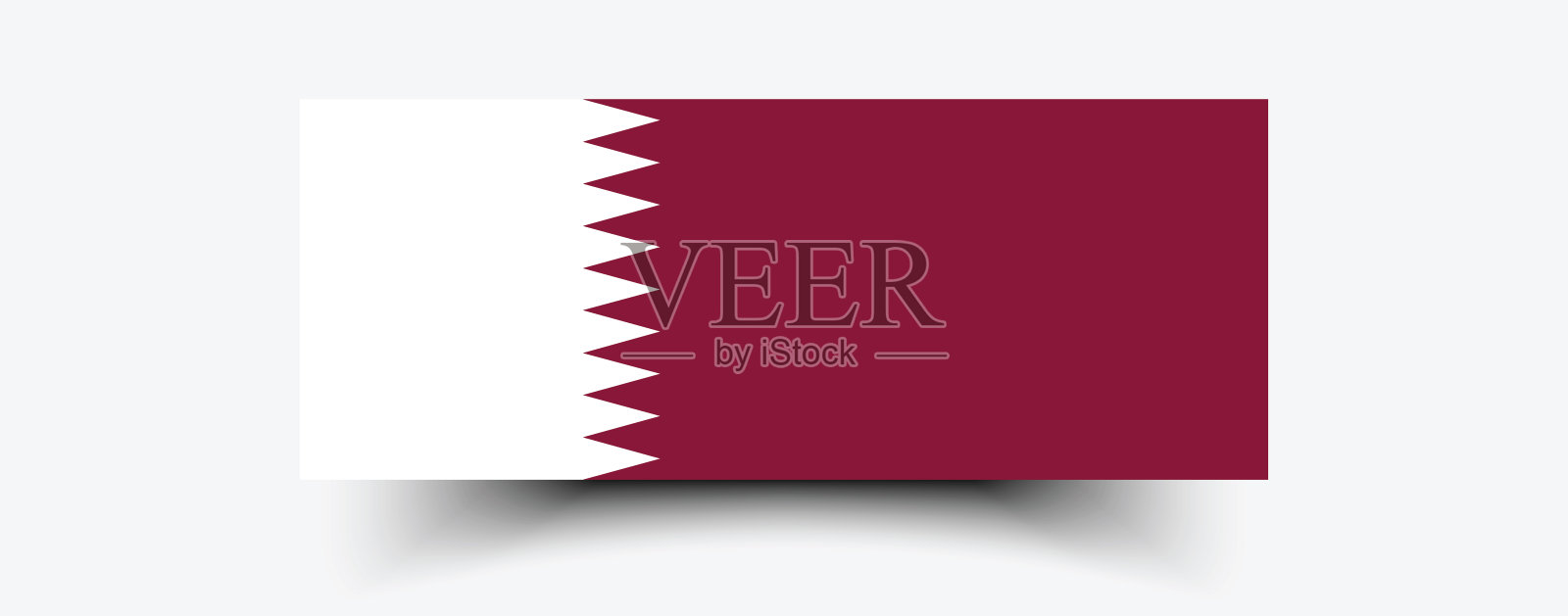 卡塔尔国旗。插画图片素材