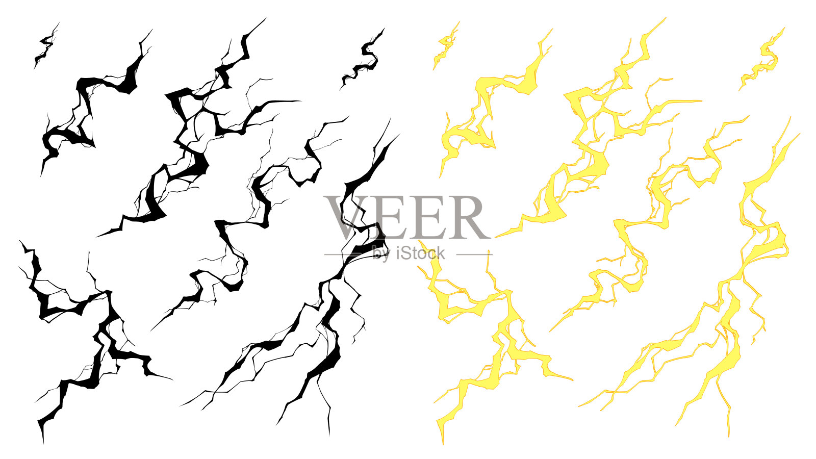 闪电插画图片素材