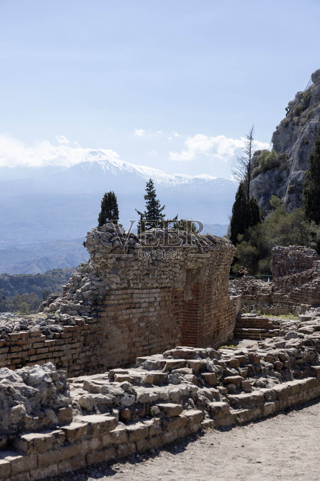 陶尔米纳古剧院(陶尔米纳古剧院),意大利西西里岛陶尔米纳古希腊剧院遗址照片摄影图片