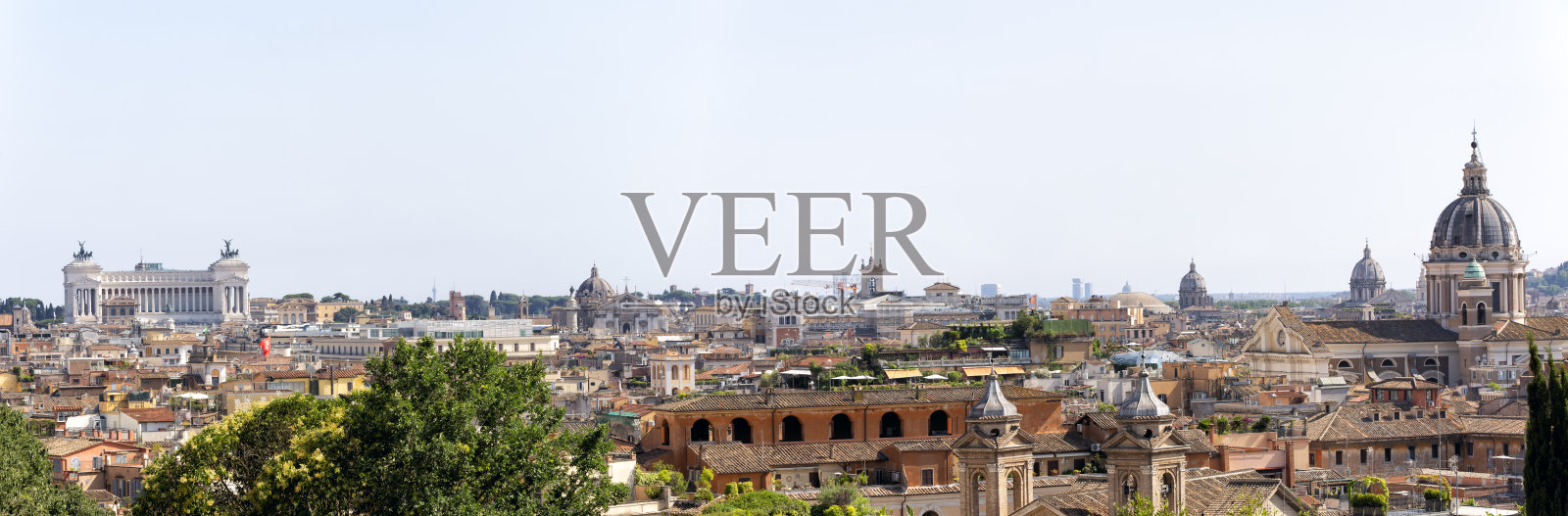 意大利罗马古城全景图。从明西奥的角度来看。照片摄影图片