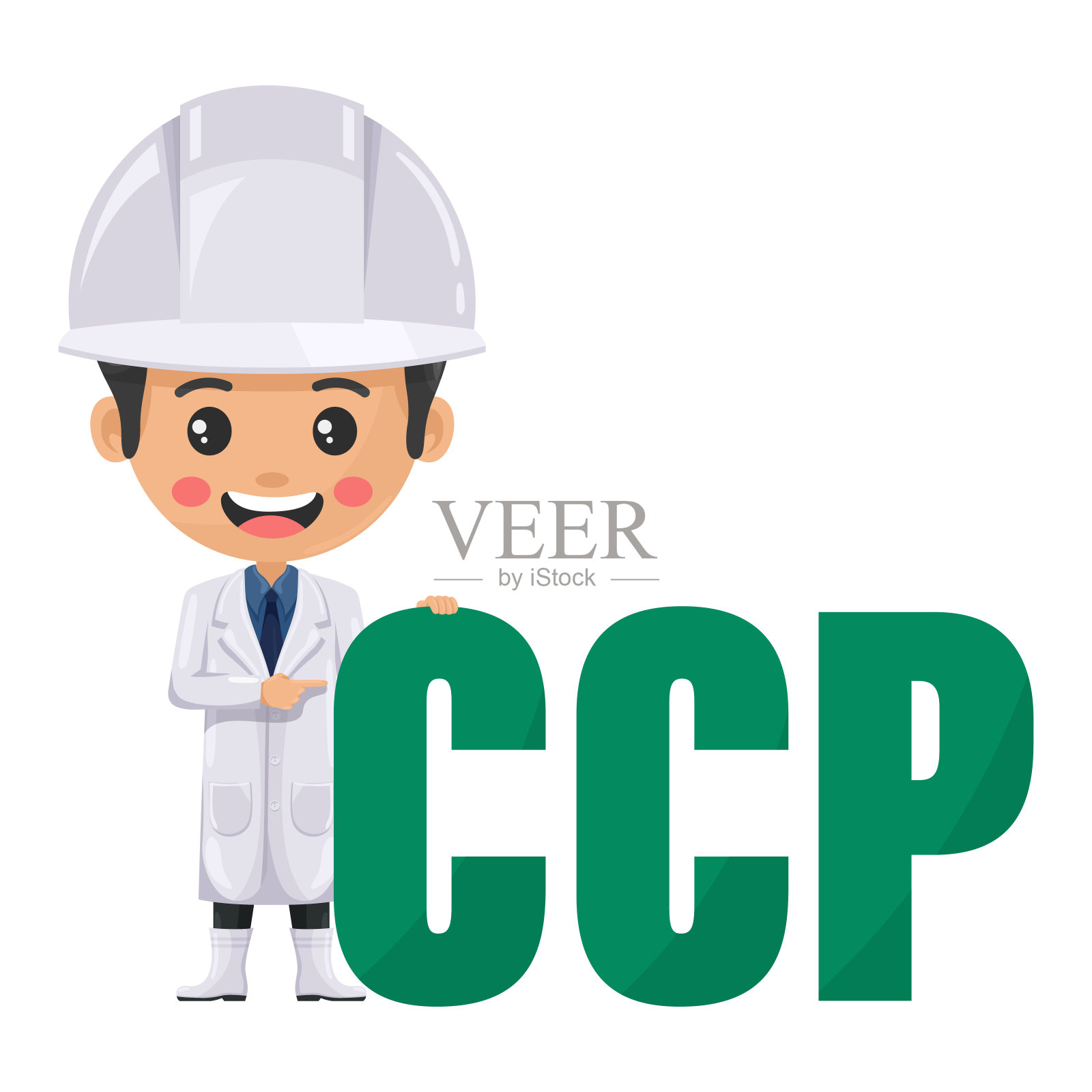 质量控制主管。关键控制点。实施识别和管理食品行业风险的系统。识别生产过程中每个阶段的所有潜在危险插画图片素材