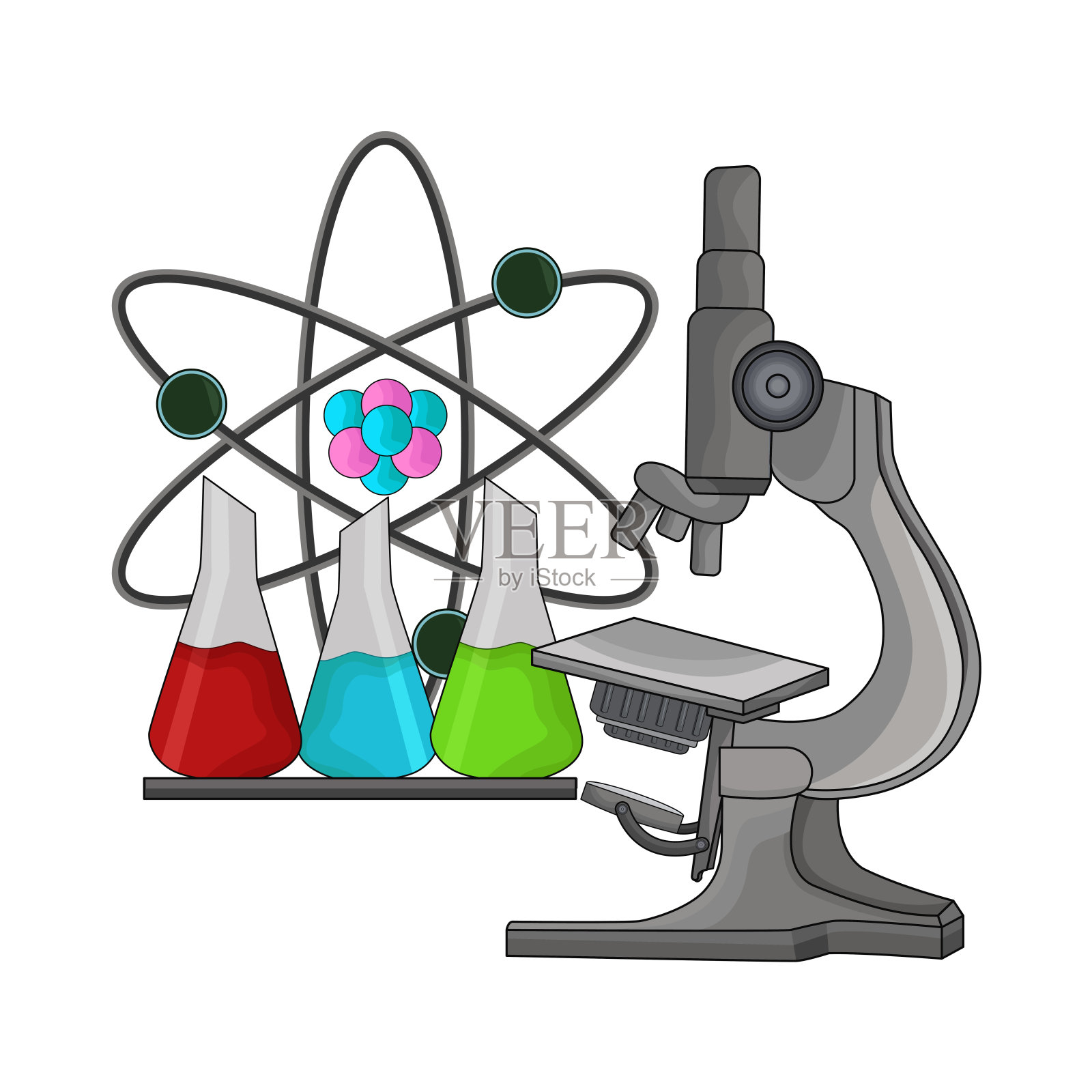 显微镜插画图片素材