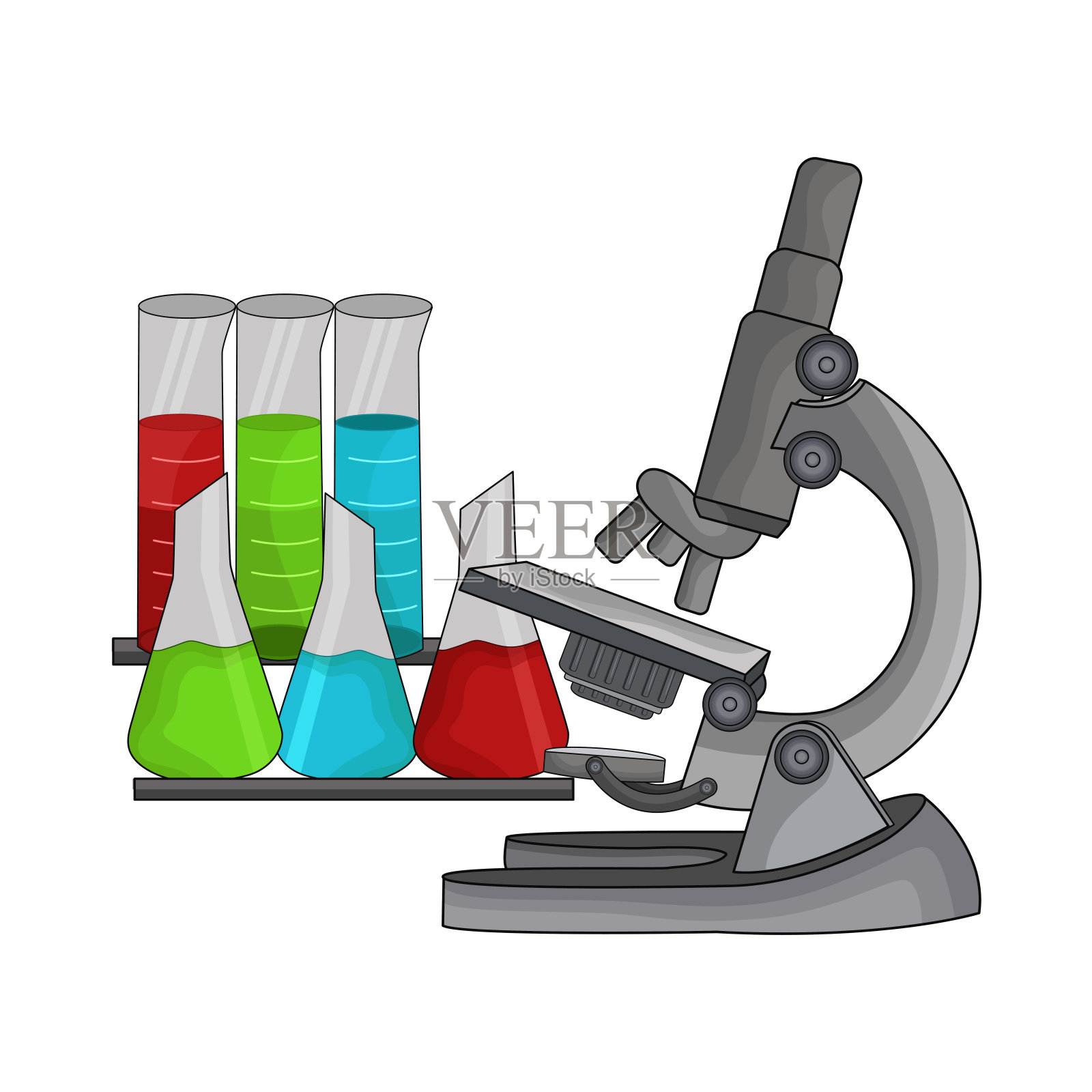 显微镜插画图片素材