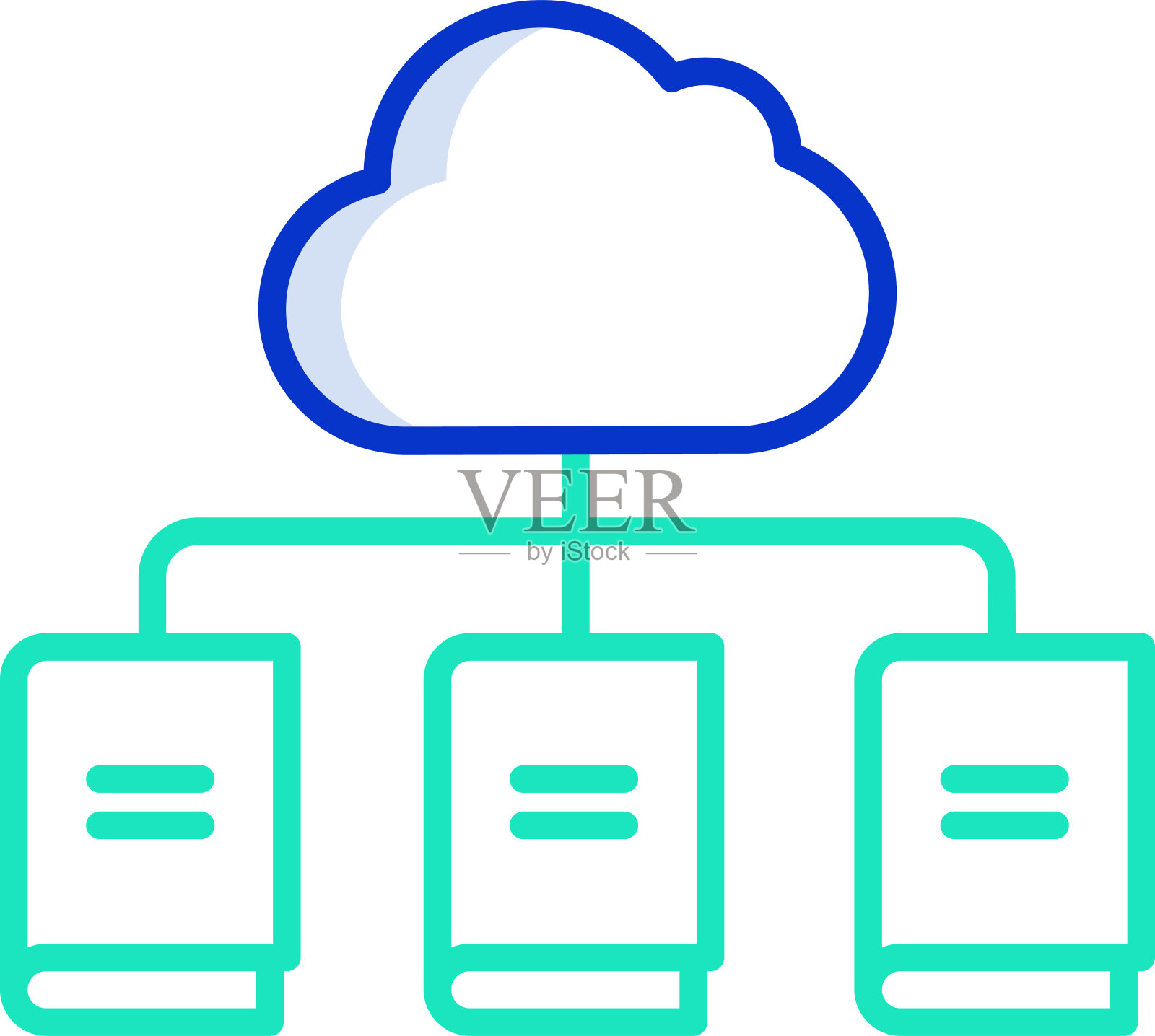 云库轮廓颜色矢量插图插画图片素材