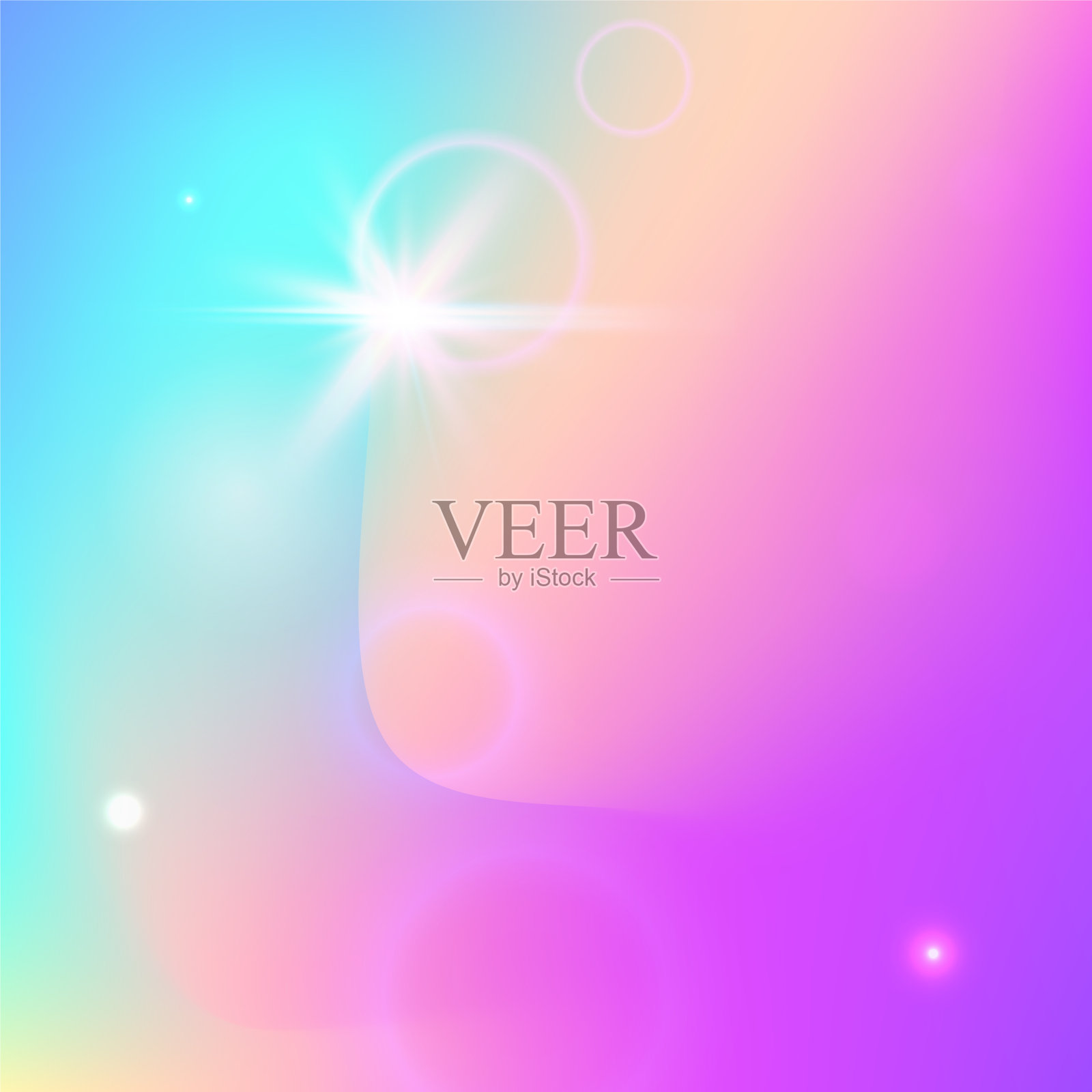 彩虹全息图。紫色仙女背景。独角兽的邀请。彩虹宇宙网格。粉色神秘图案。蓝色星系梯度。女孩的背景。星星彩虹全息图。插画图片素材