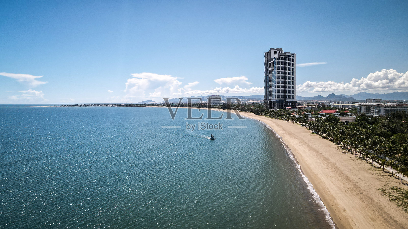 越南南部海岸的鸟瞰图照片摄影图片