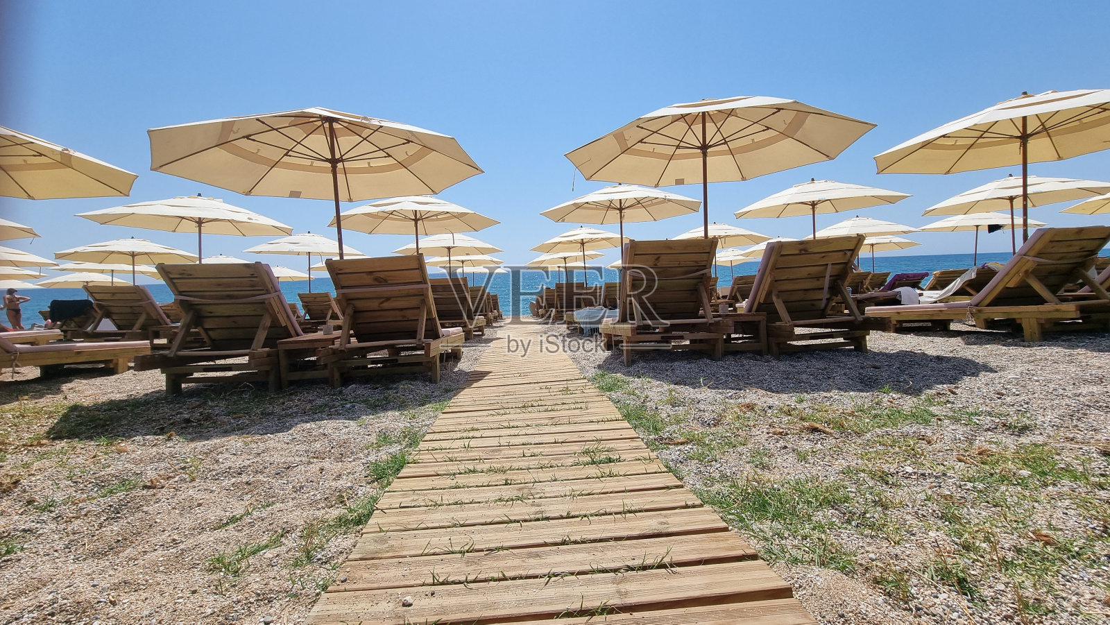 希腊普雷韦萨的密提卡斯海滩照片摄影图片