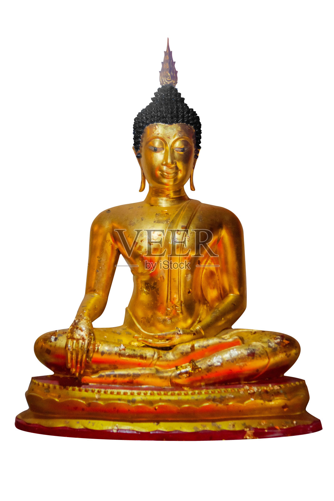 白底佛像照片摄影图片