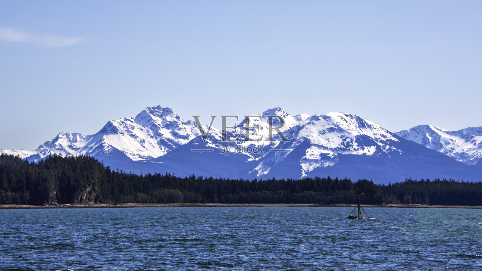 阿拉斯加靠近恩迪科特阿姆和道斯冰川照片摄影图片