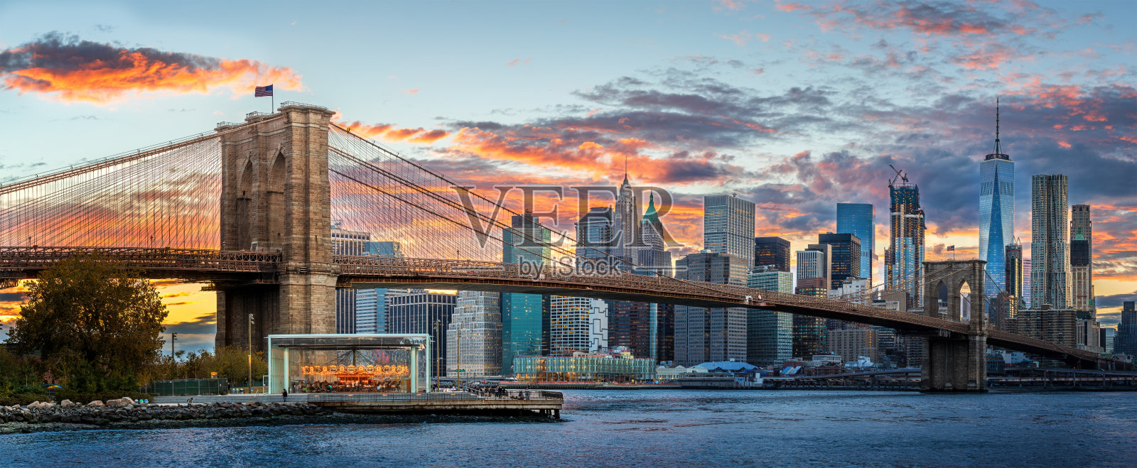 曼哈顿的天际线照片摄影图片