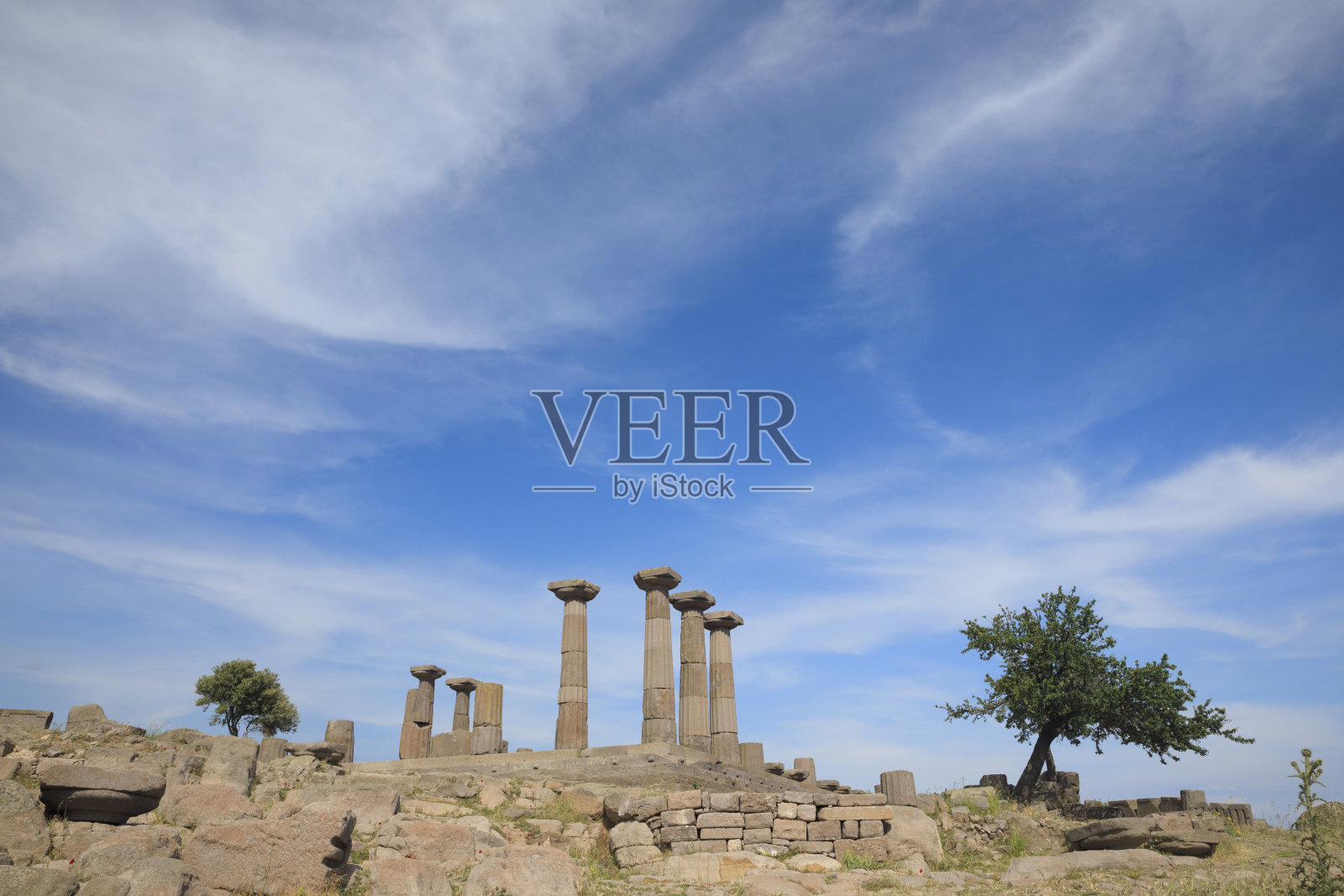 阿索斯的雅典娜神庙照片摄影图片