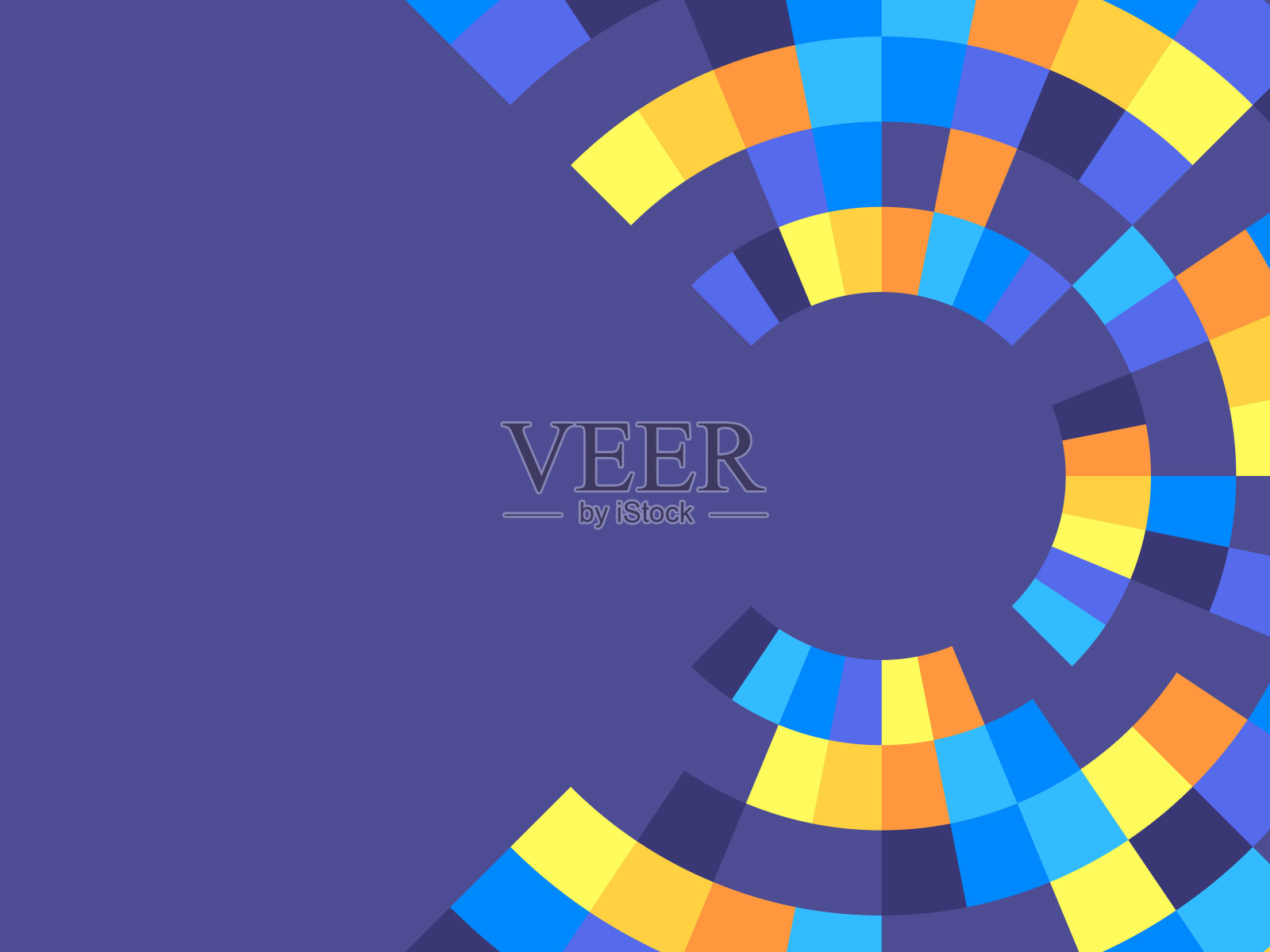 现代圆射线抽象背景图案插画图片素材