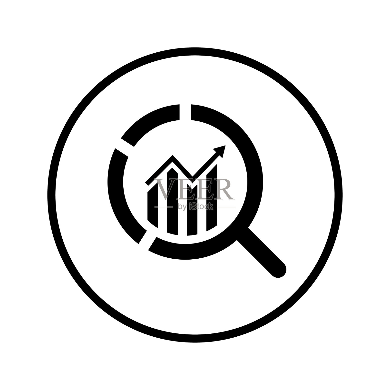 市场分析图标。插画图片素材