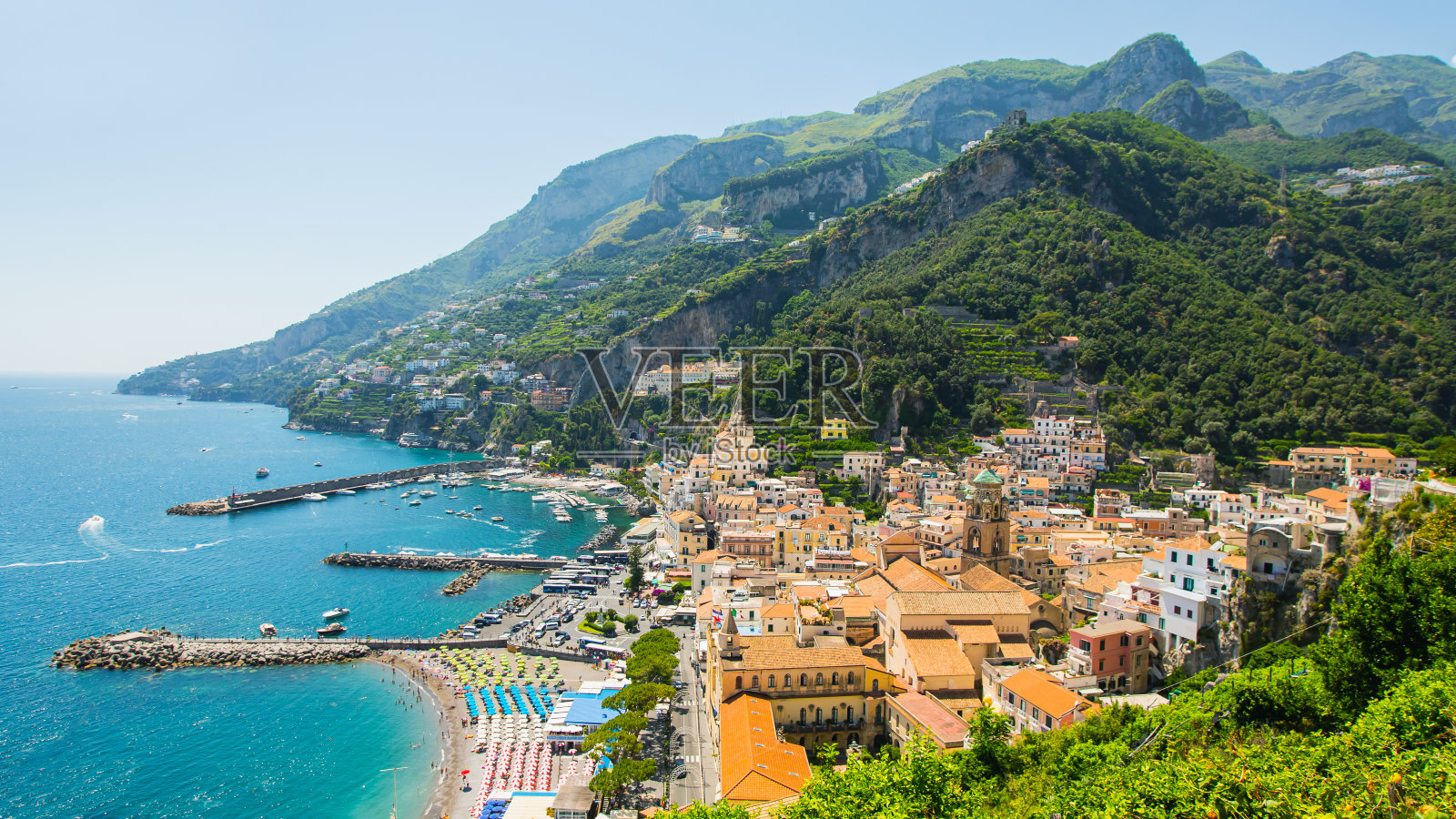 阿玛海岸。意大利照片摄影图片