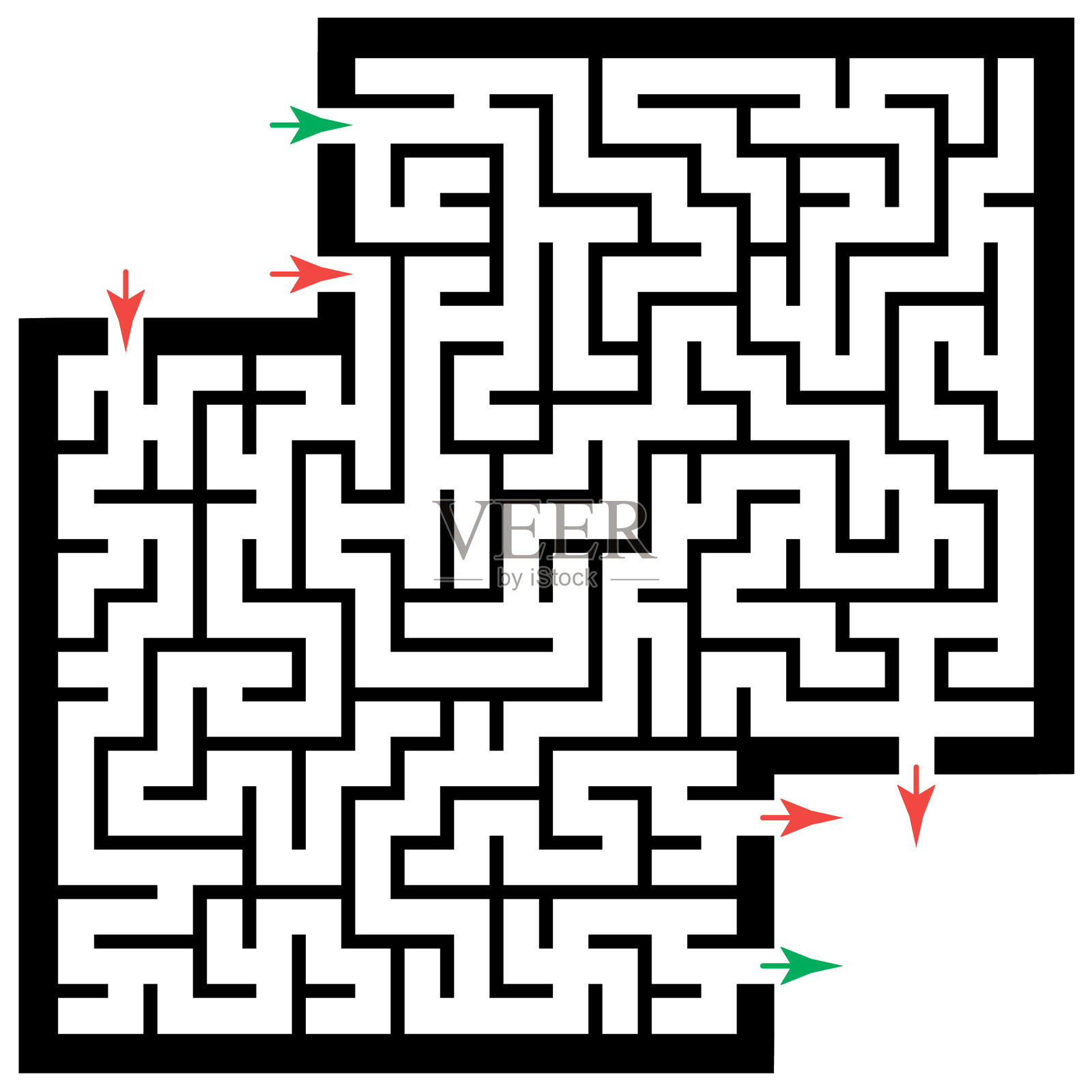 艰难的迷宫插画图片素材