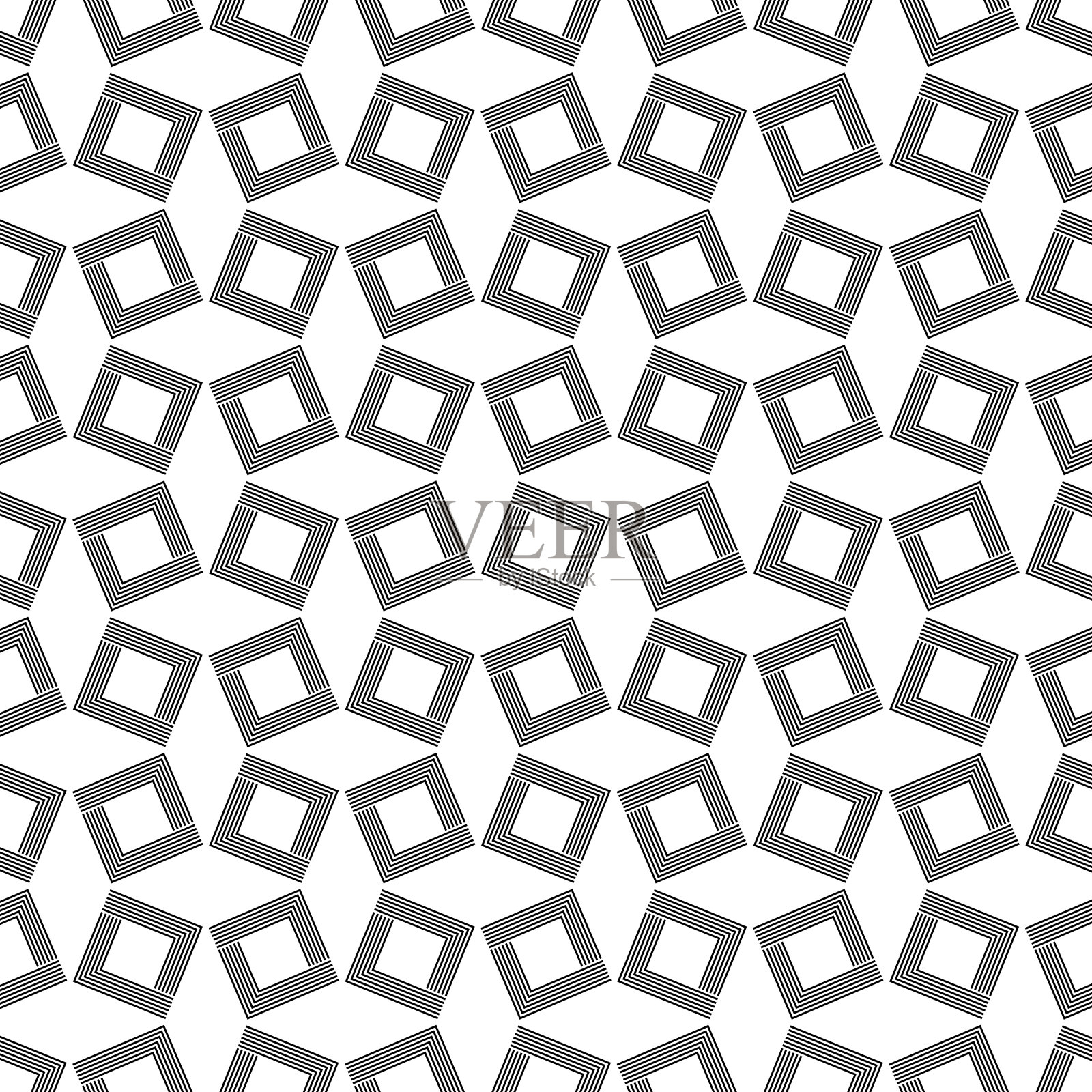 对称条纹方块图案插画图片素材