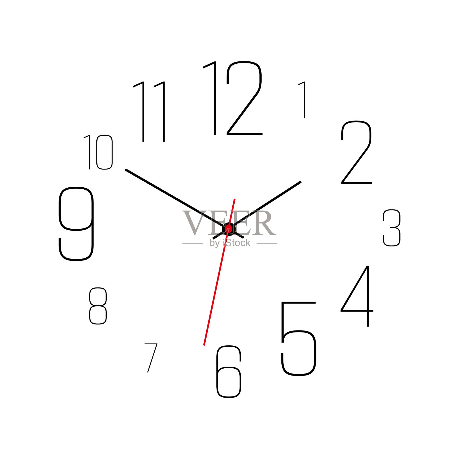 模拟时钟插画图片素材