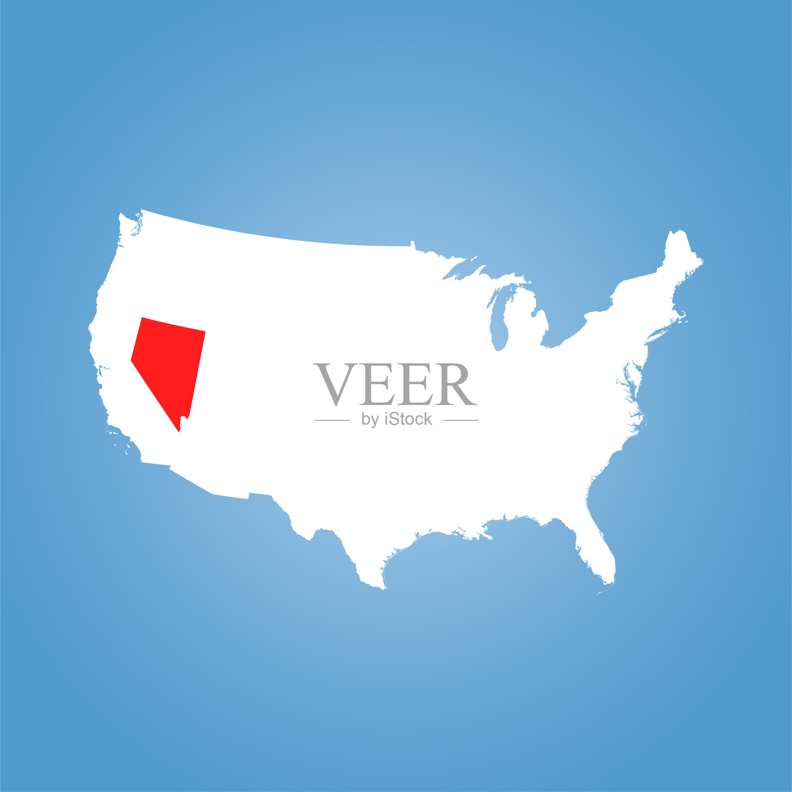 内华达地图插画图片素材