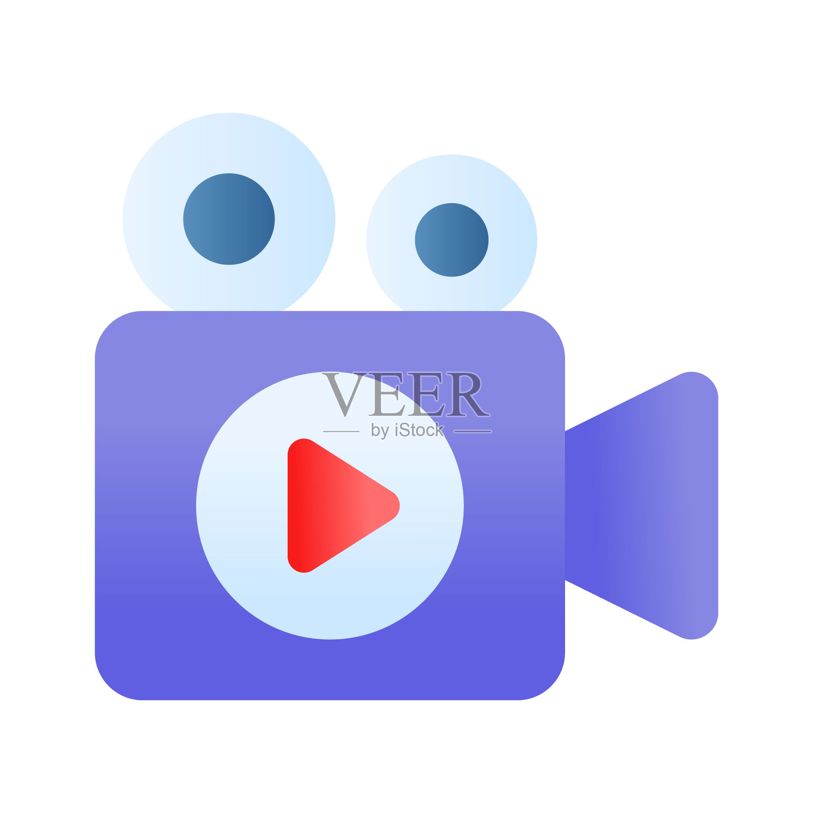 看看这个神奇的电影应用图标。插画图片素材