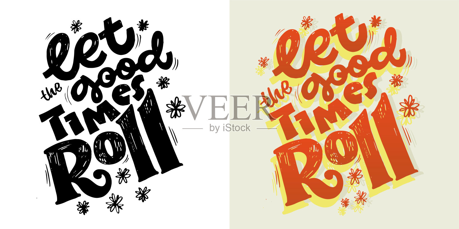 时髦的手绘涂鸦字母引用。t恤图案刻字，马克杯印花，包包印花，服装时尚。100%手绘矢量图像。插画图片素材