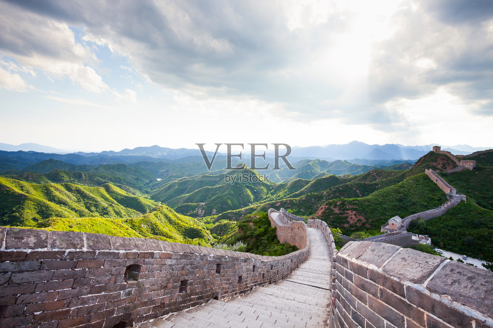 长城和天空照片摄影图片