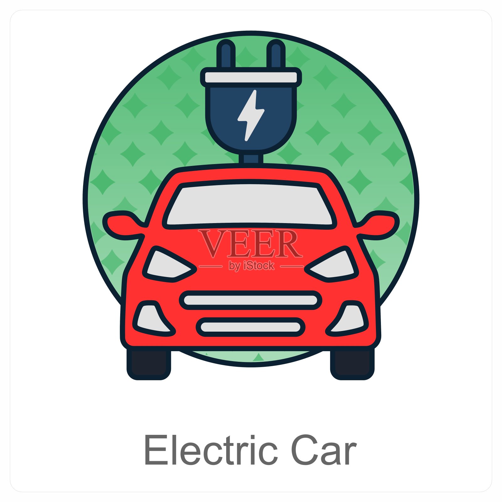 电动汽车插画图片素材