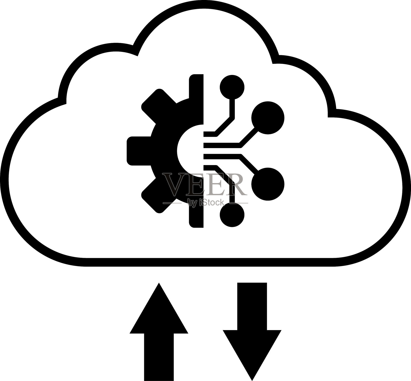 数据文档管理系统介绍了云在线文档数据库和数字文件存储系统，数据库技术，文件访问。矢量图插画图片素材