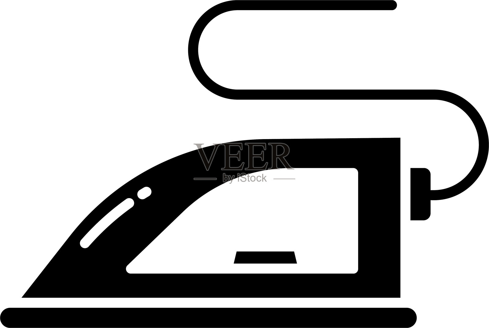 铁固体字形矢量插图插画图片素材