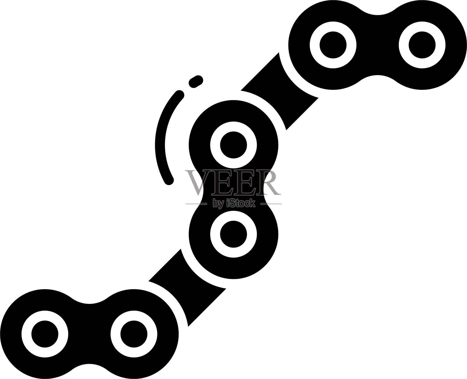 链实体字形矢量插图插画图片素材