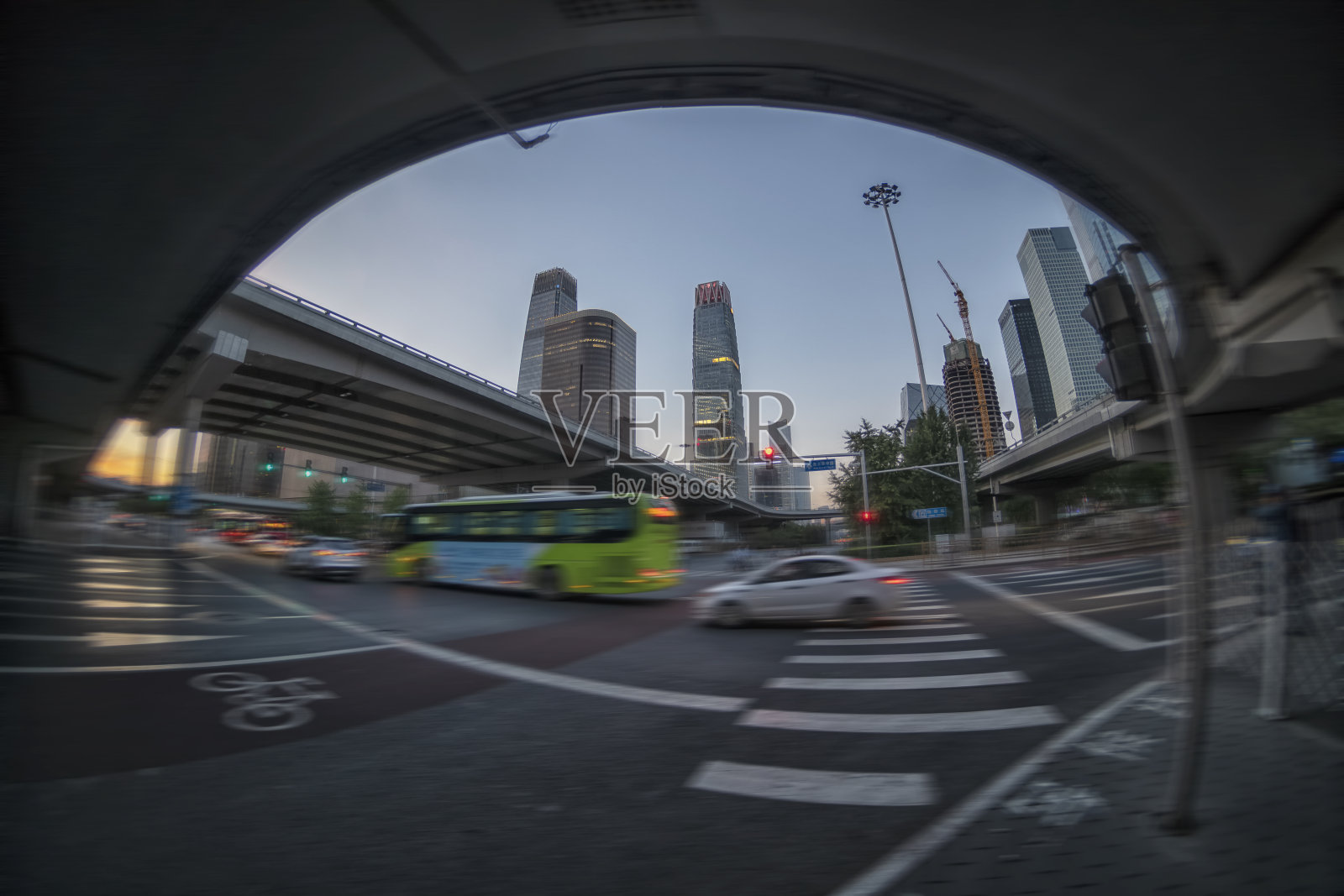北京中央商务区建筑天际线，中国北京城市风光照片摄影图片