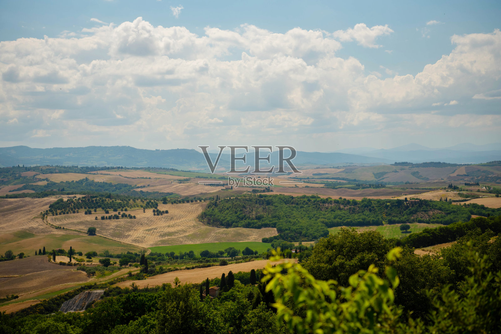 托斯卡纳皮恩扎的乡村全景照片摄影图片