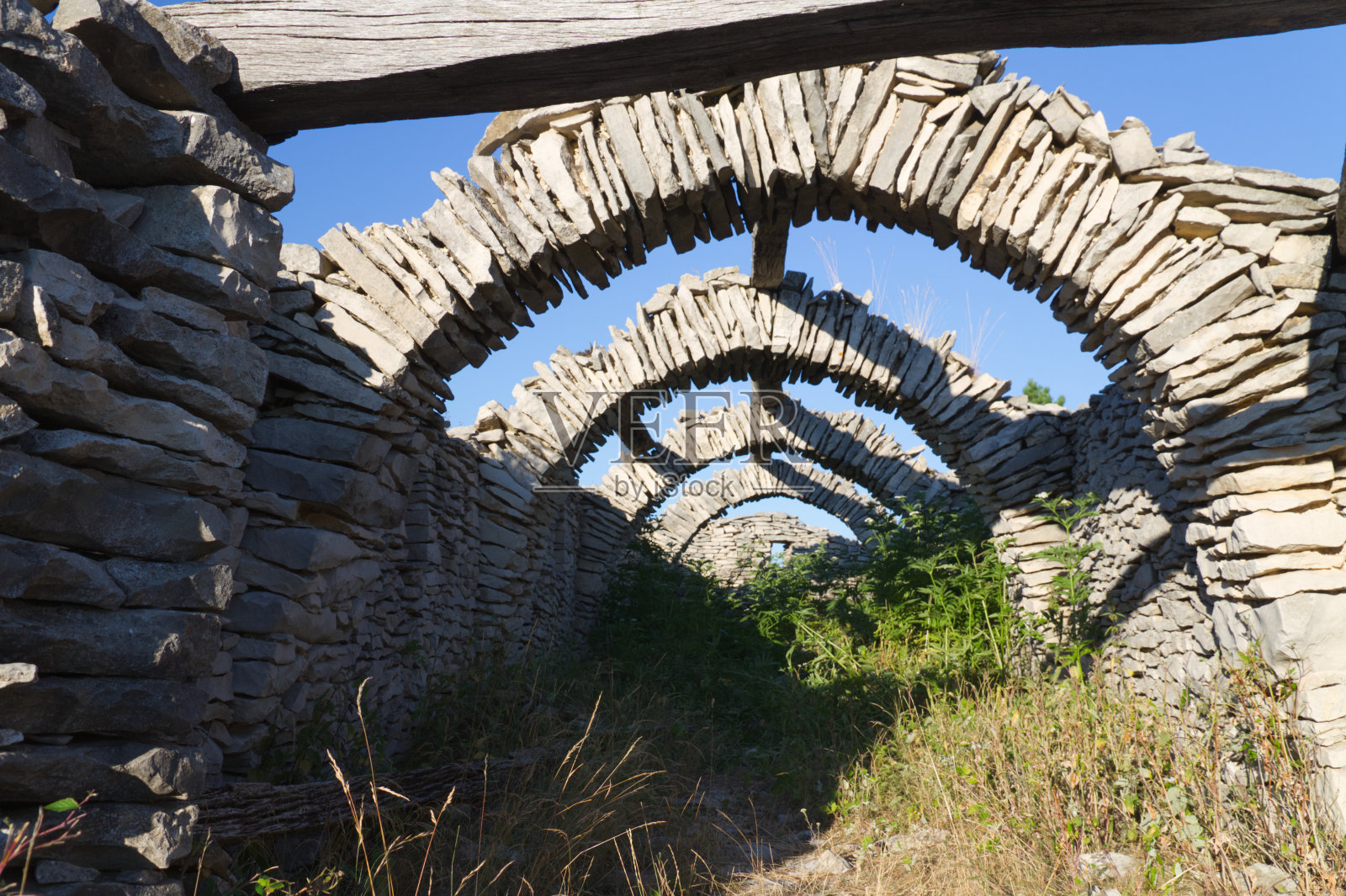 IMG_4798石头结构的遗迹，le Contadour照片摄影图片