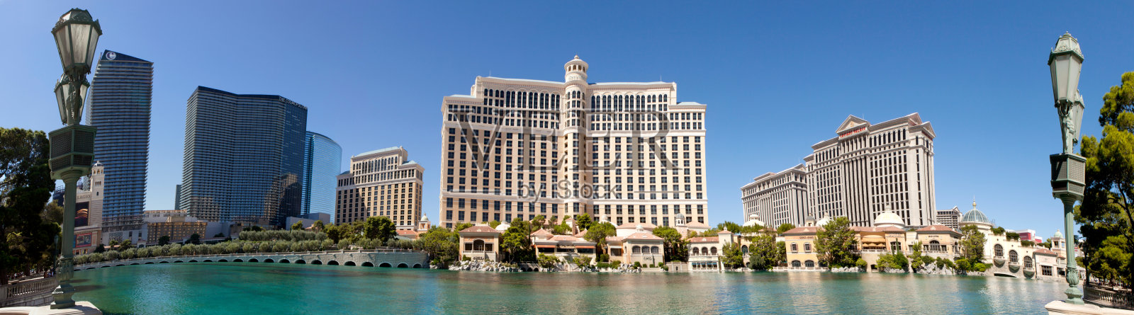 内华达州拉斯维加斯的贝拉吉奥赌场和酒店照片摄影图片