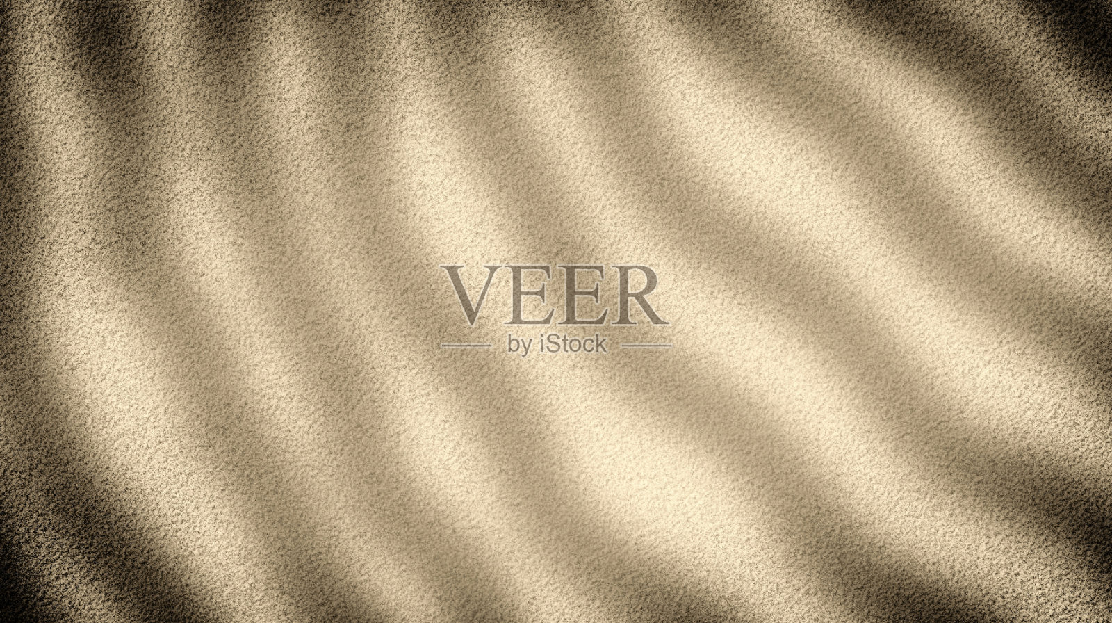 波浪形状的沙子纹理背景与米褐色渐变的插图。夏天的背景，横幅，场景照片摄影图片