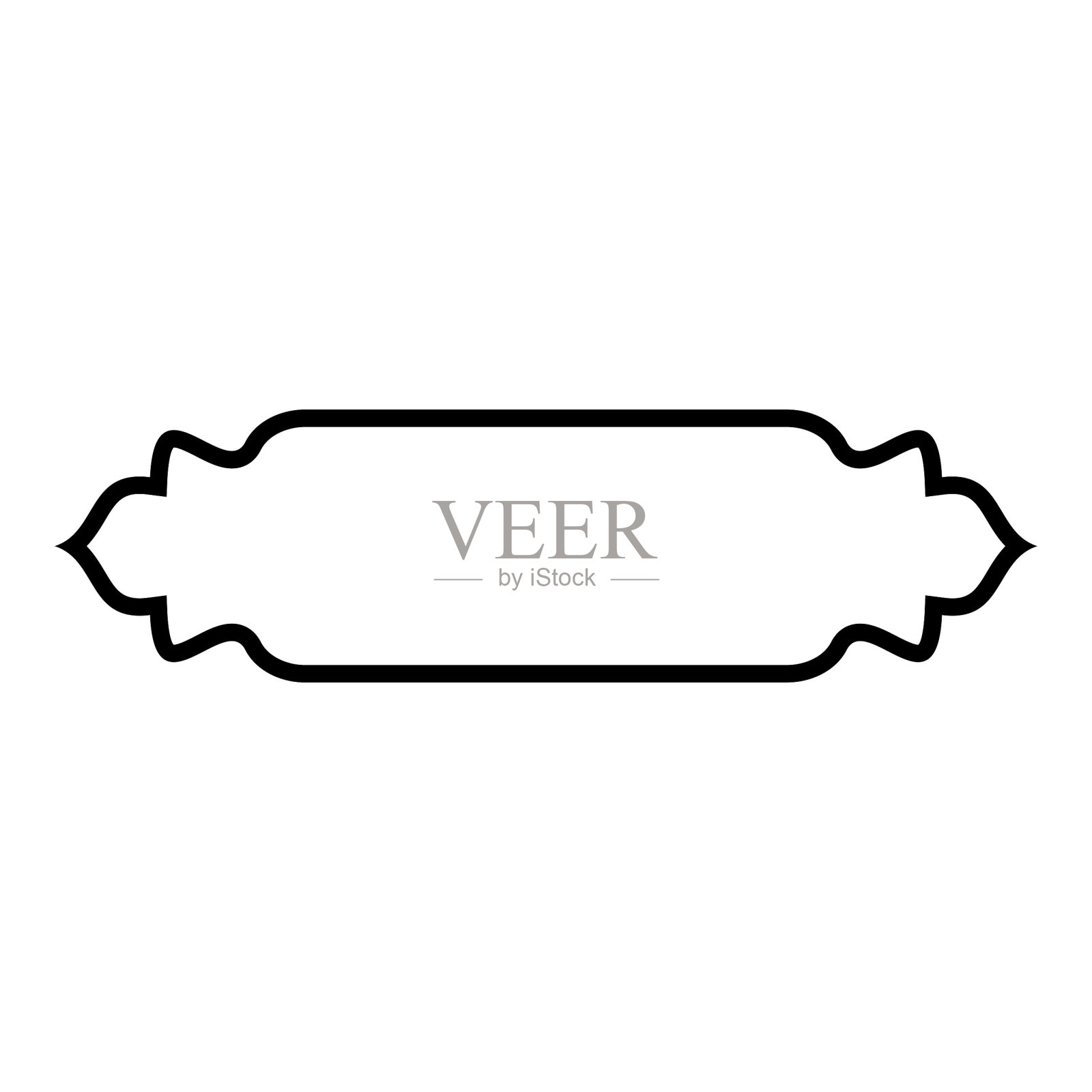 伊斯兰标签和名称框架粗体线条轮廓线性黑色笔画轮廓设计象形符号视觉说明插画图片素材