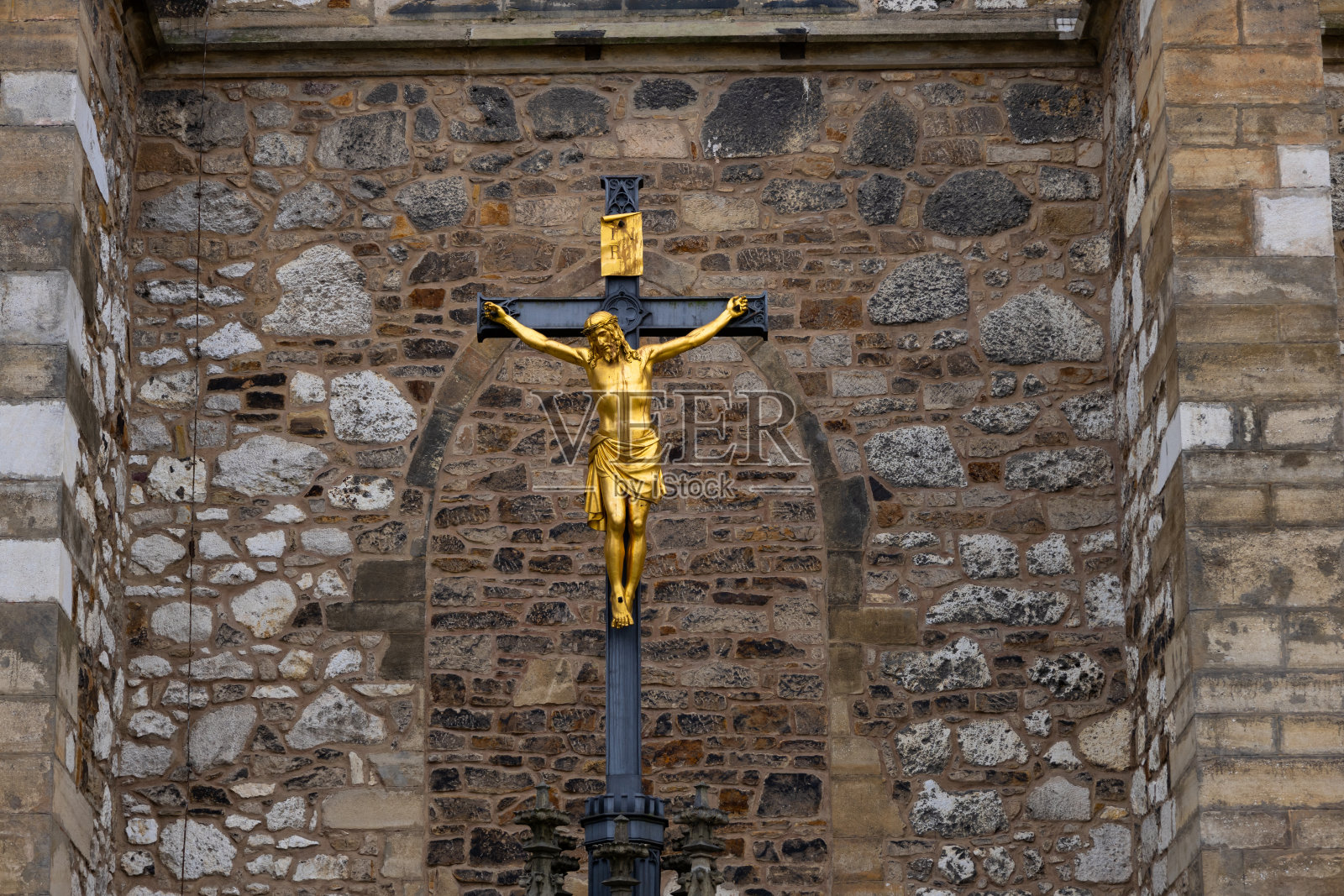 金耶稣雕塑照片摄影图片