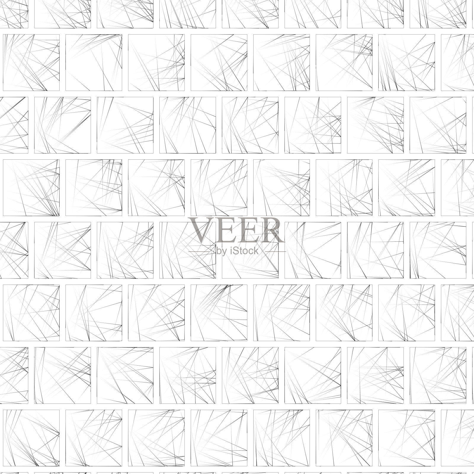 用线条单独填充的方形形状插画图片素材