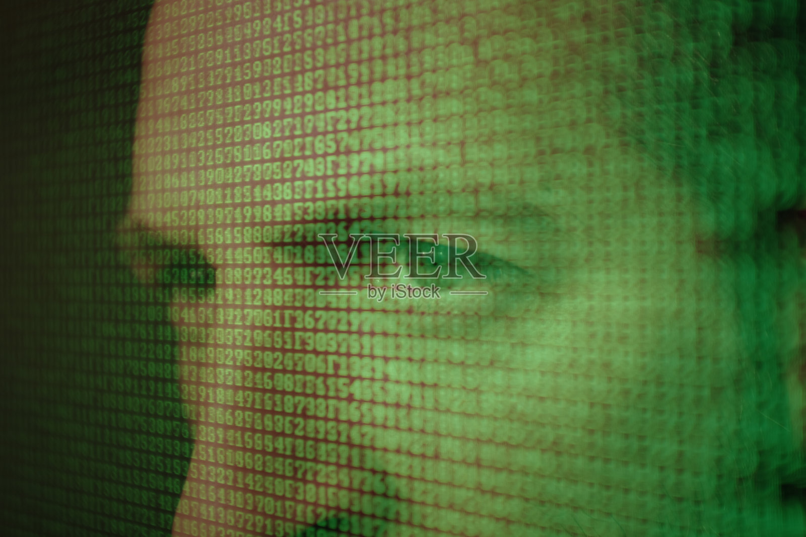 人和数字的双重曝光照片摄影图片