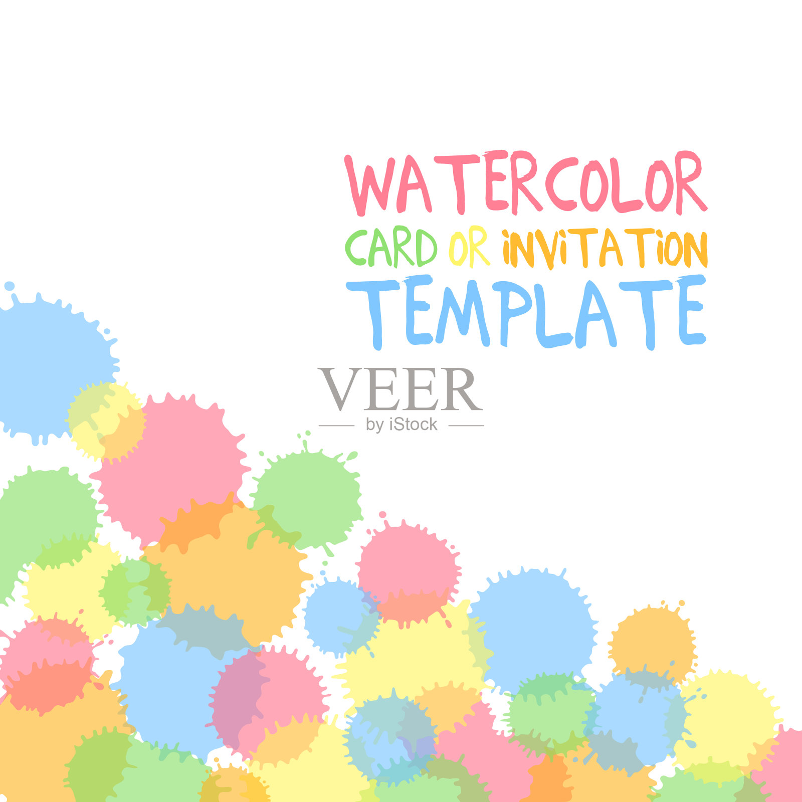 水彩卡片模板插画图片素材