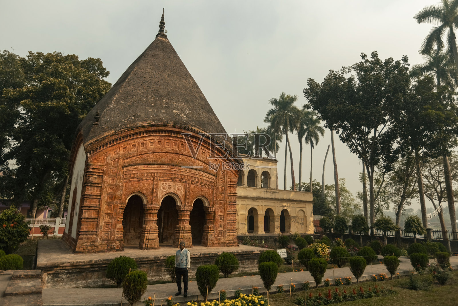 孟加拉国普西亚普西亚神庙建筑群的印度教寺庙细节照片摄影图片