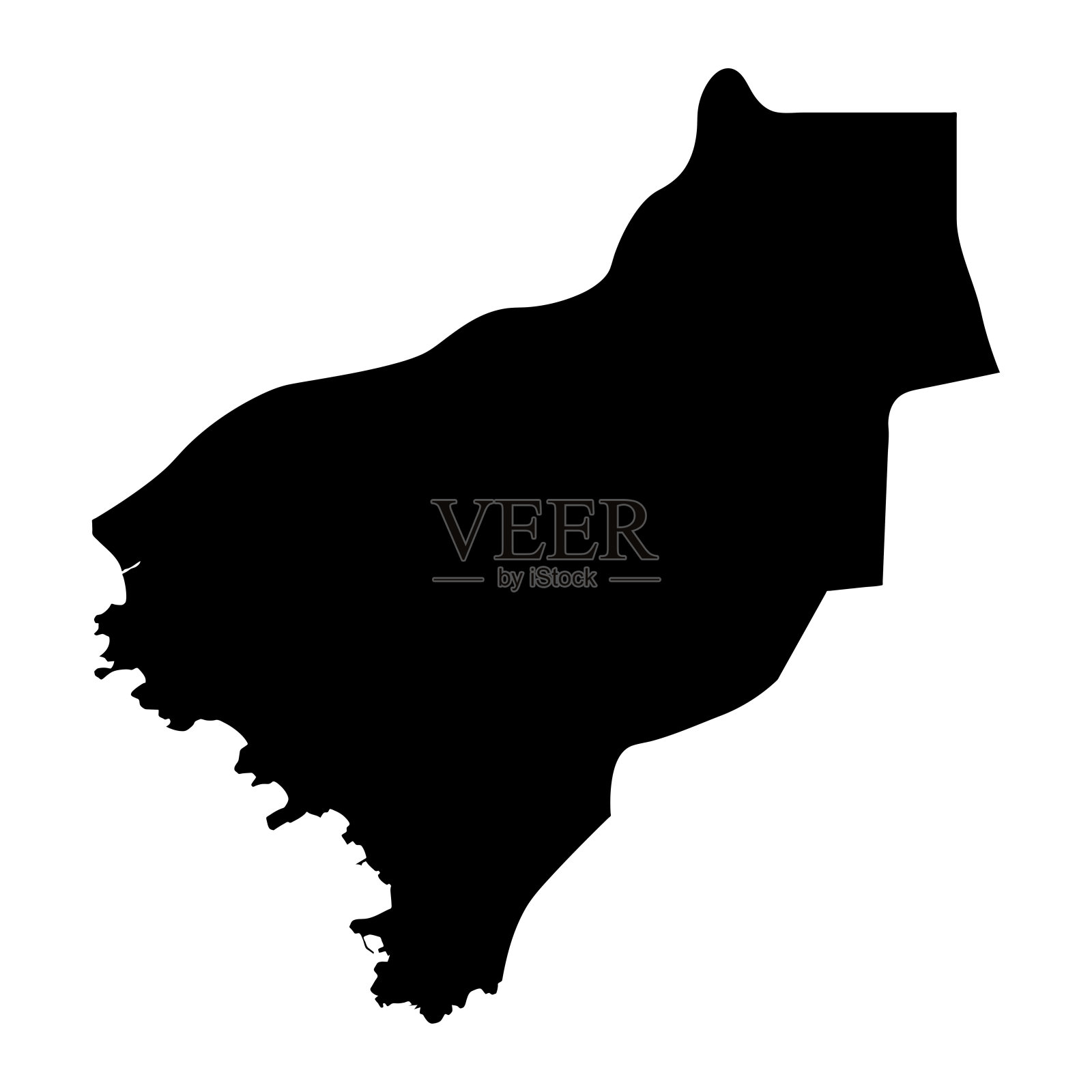 圣安德鲁教区地图，圣文森特和格林纳丁斯的行政区划。矢量插图。插画图片素材