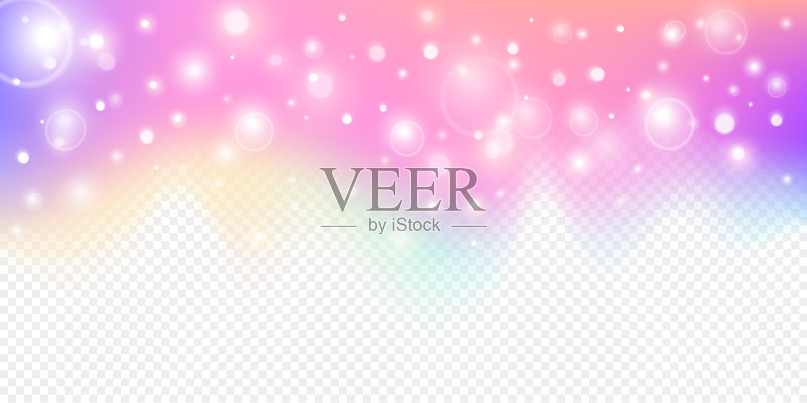 透明背景上的抽象粉彩云。半透明的甜蜜壁纸。插画图片素材