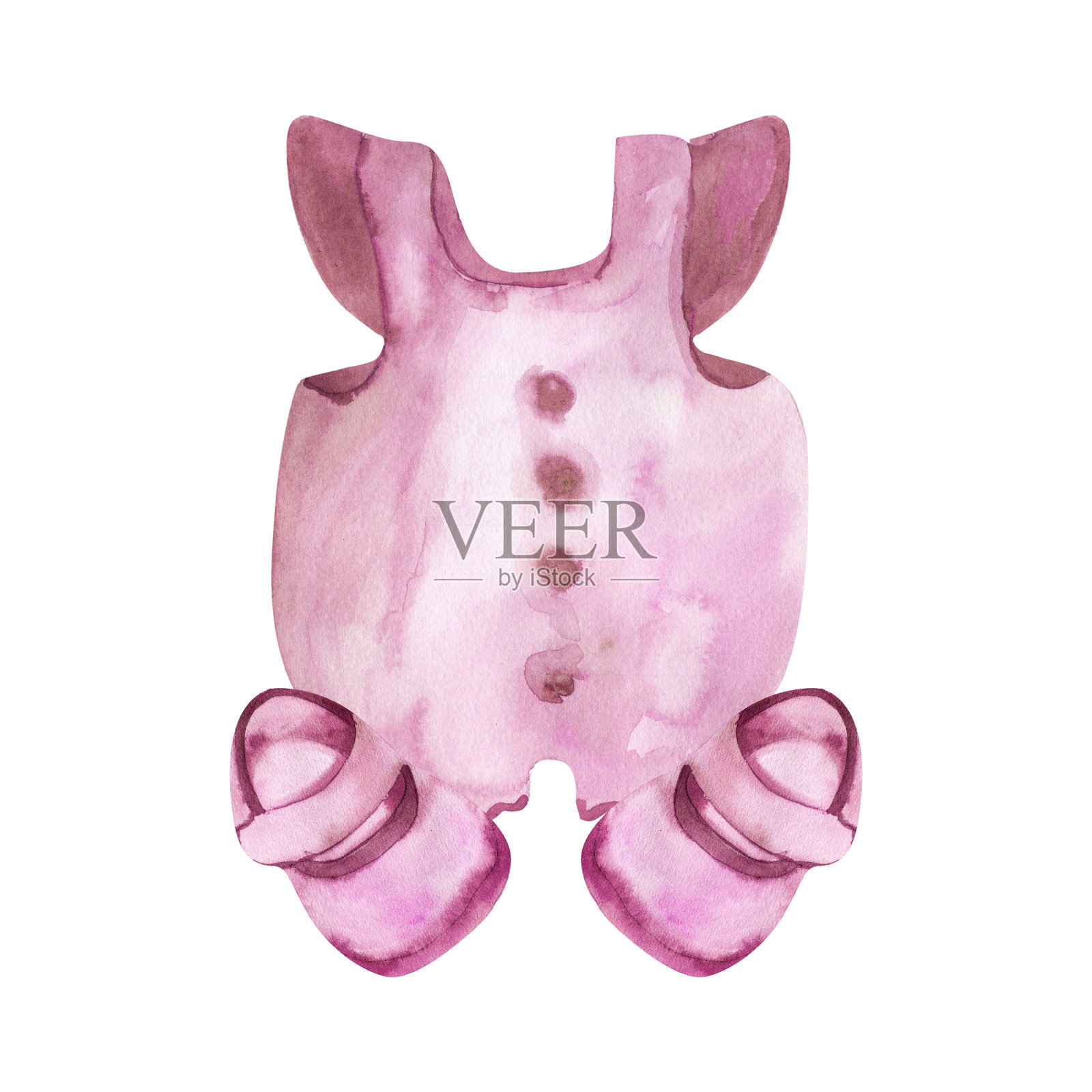 水彩粉色女婴身体与可爱的靴子插图婴儿淋浴，性别派对邀请设计。新诞生的组成日历，海报，房间装饰。里程碑卡片设计插画图片素材