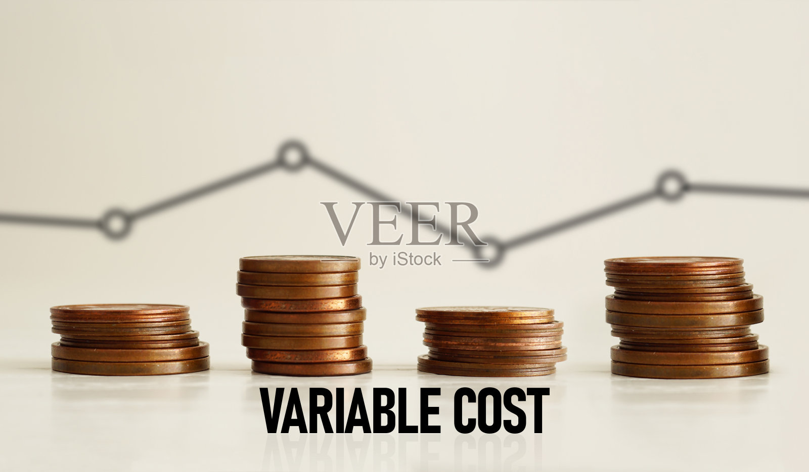 可变成本表现为商业和财务概念照片摄影图片