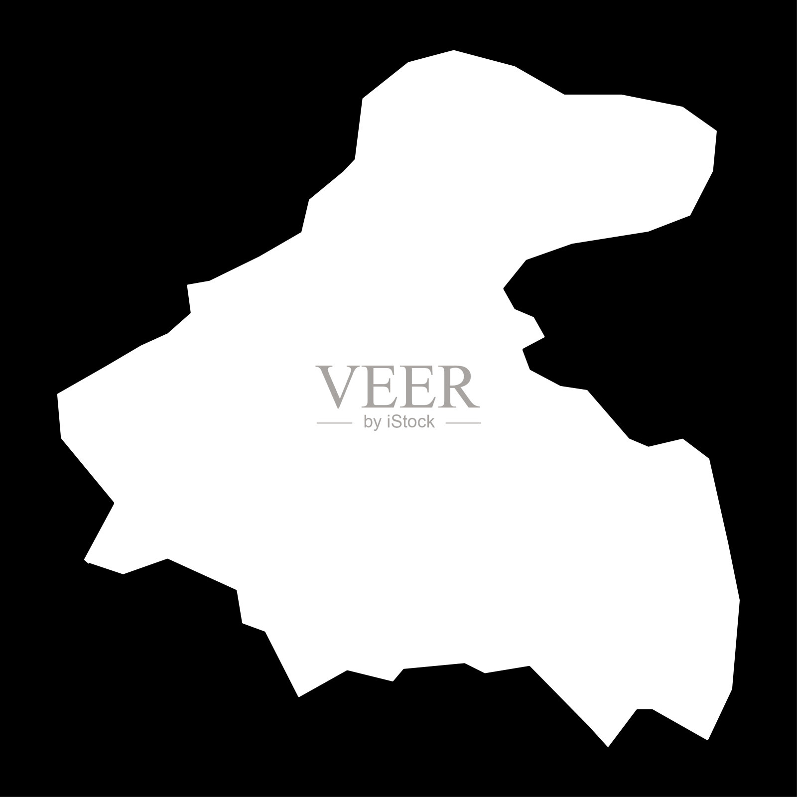 拉巴斯省地图，洪都拉斯行政区划。矢量插图。插画图片素材