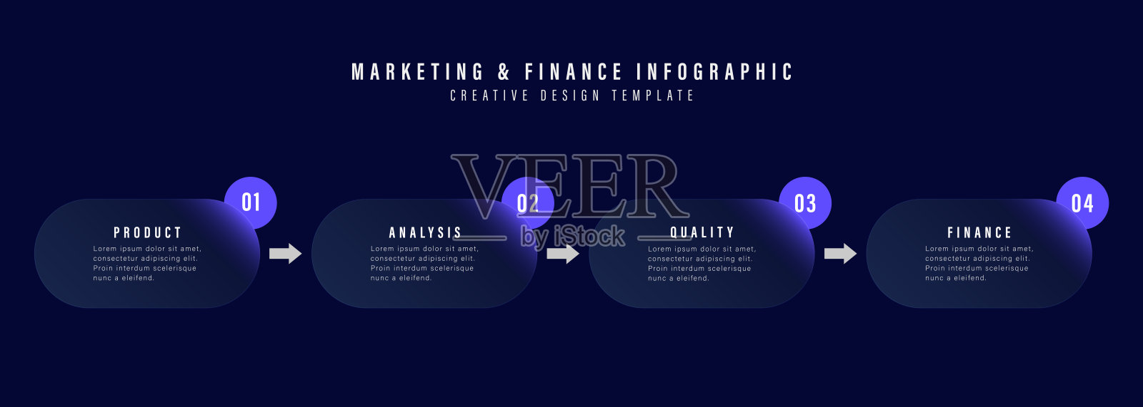 业务时间表模板。4个步骤。玻璃形态效应。矢量插图。插画图片素材