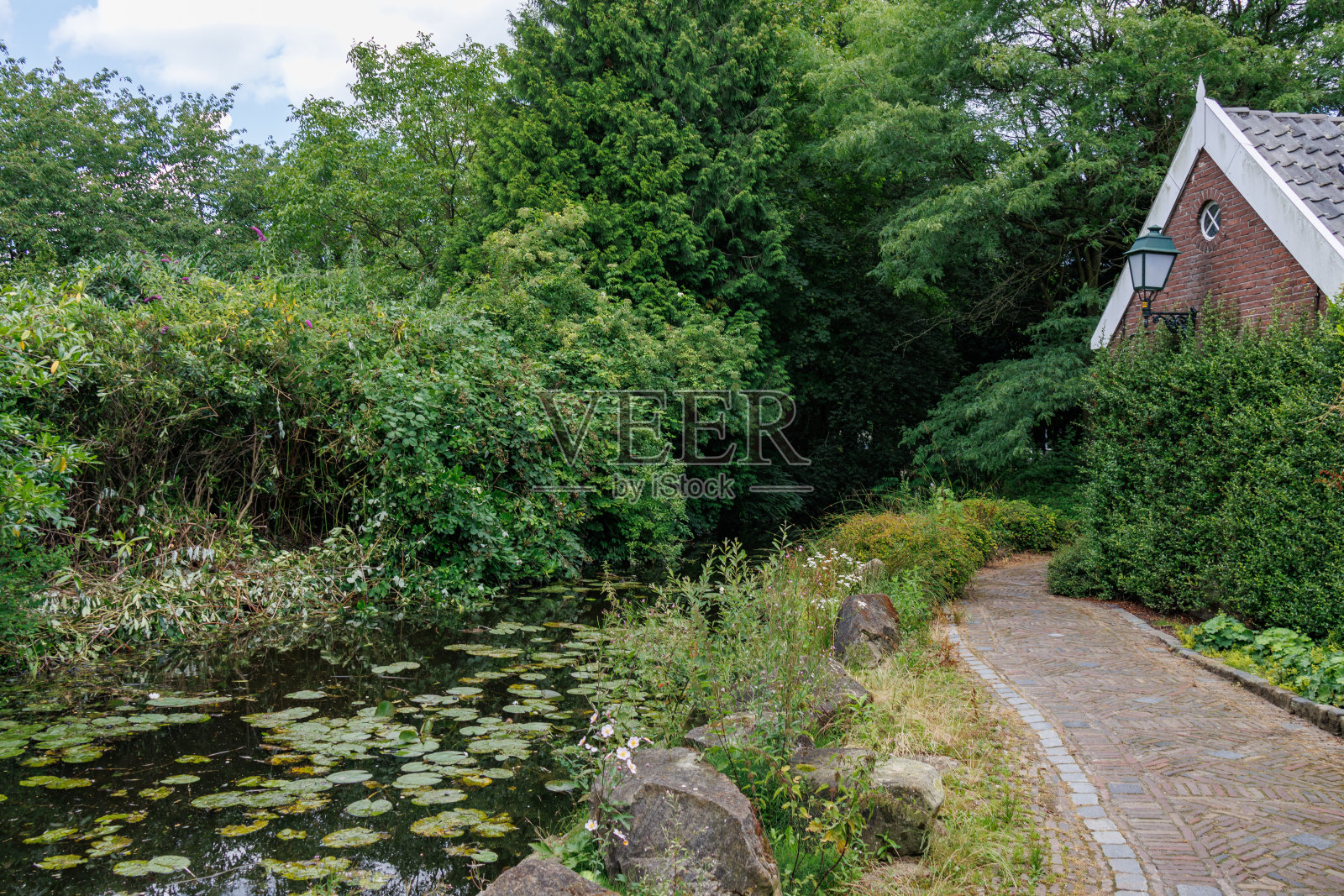 在den Niedelanden, die kleine Stadt Borculo和der Berkel照片摄影图片