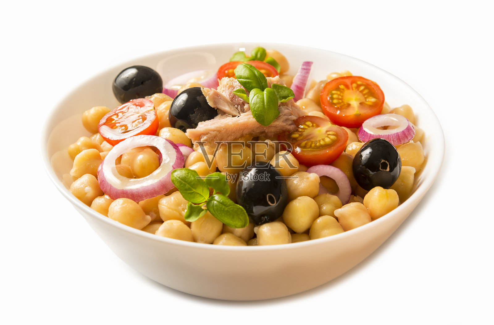 鹰嘴豆色拉照片摄影图片